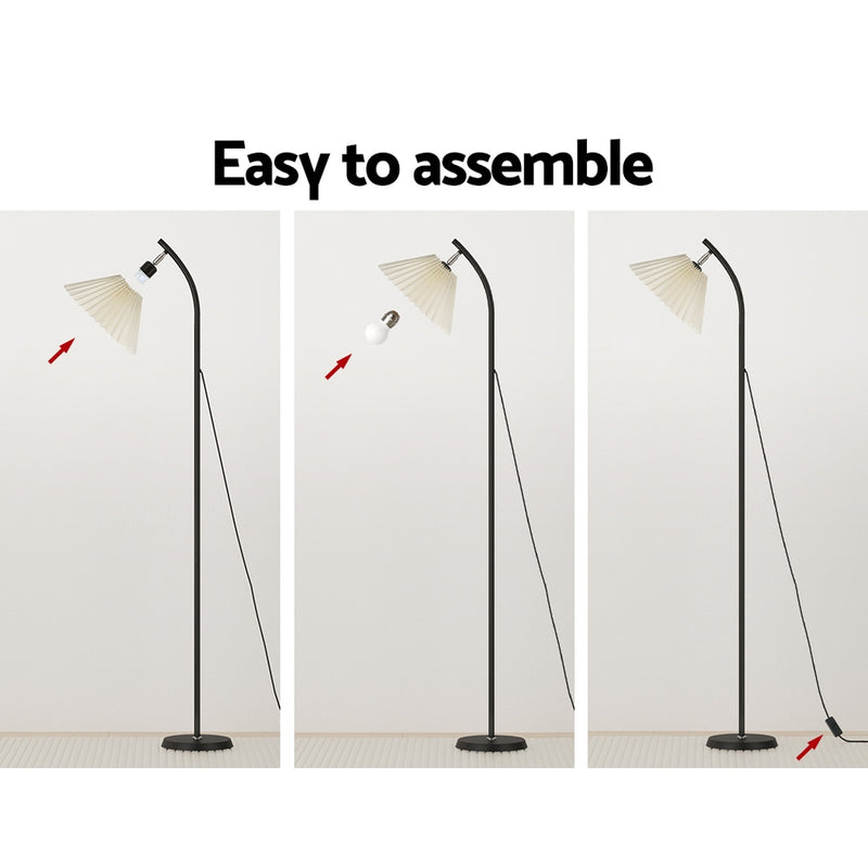 Artiss Floor Lamp Modern Light Stand LED Home Room Office Black White Shade